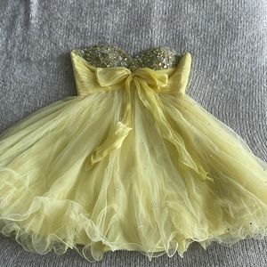 Sherri Hill Gemstone Yellow Prom Dress